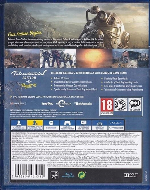 Fallout 76 Tricentennial Edition - PS4 (A Grade) (Genbrug)